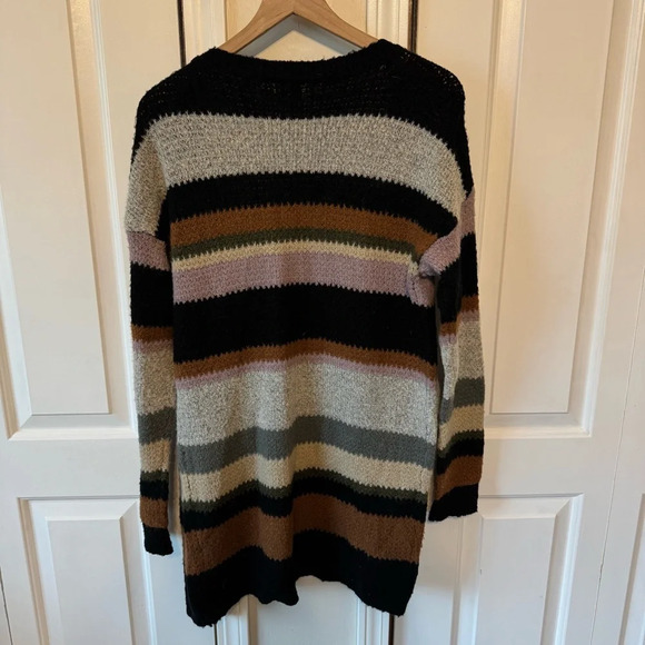 BKE Multi-Colored Striped Cardigan Women’s Size Small - Picture 4 of 9